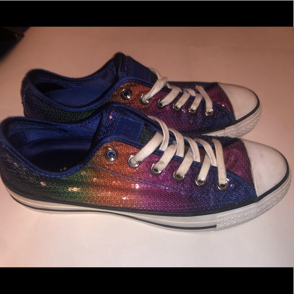 Rainbow Sequin Converse